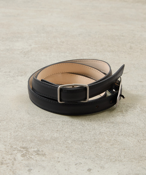 ITTI（イッチ）の「ITTI イッチ / HERRIE W BUCKLE BELT - PM / RAPTO FLEX / STNB 牛革ナローレザーベルト / ITTI-GOODS-095-RF-PM（ベルト・メンズ・ブラック・FREE）」の6枚目の写真