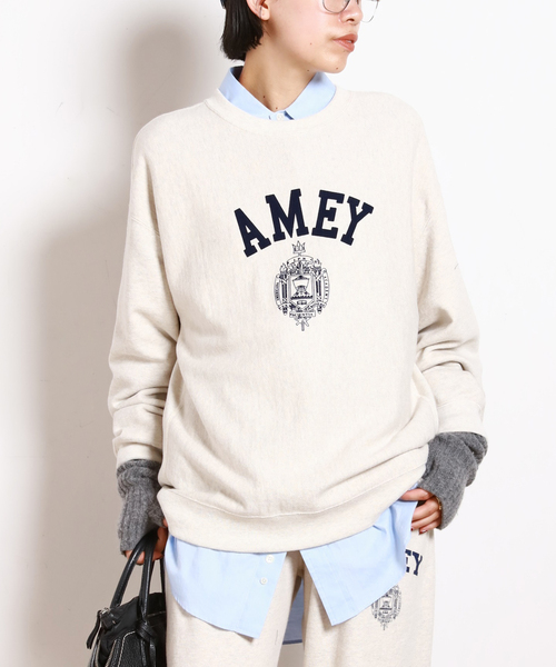 AMERICANA/アメリカーナ】別注AMEY emblem C/N PULLOVER（Tシャツ