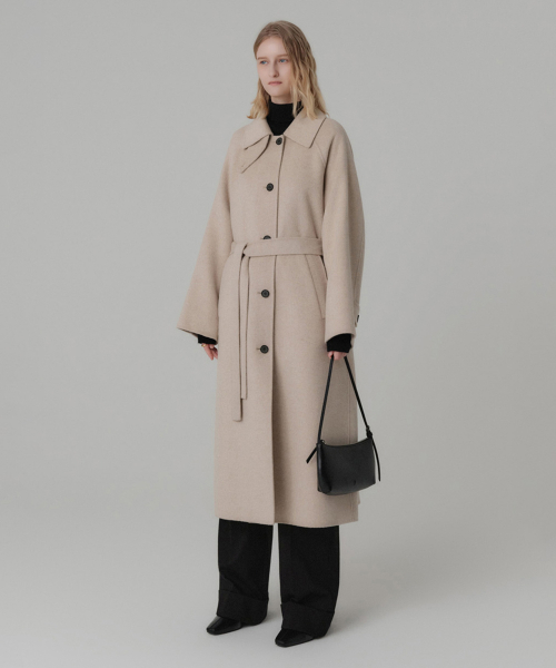 LOOKAST(ルックキャスト)の「ロア カシミヤ ハンドメイド レグランコート / ROAH CASHMERE HANDMADE REGLAN COAT_4colors(チェスターコート・レディース・ブラック/ブラウン/ダークグレー/Beige・ONE)」の5枚目の写真