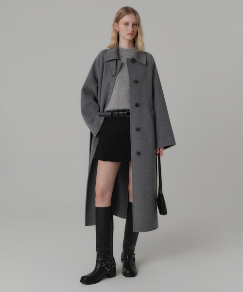 LOOKAST(ルックキャスト)の「ロア カシミヤ ハンドメイド レグランコート / ROAH CASHMERE HANDMADE REGLAN COAT_4colors(チェスターコート・レディース・ブラック/ブラウン/ダークグレー/Beige・ONE)」の6枚目の写真