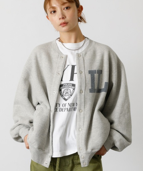 REMI RELIEF（レミレリーフ）の「別注【REMI RELIEF / レミレリーフ】ノンストレス起毛裏毛 スタジアムジャンパー / スウェット スタジャン / SP加工（Tシャツ/カットソー・メンズ・グレー/ブラック・M/L）」の18枚目の写真