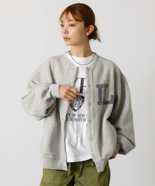 REMI RELIEF（レミレリーフ）の「別注【REMI RELIEF / レミレリーフ】ノンストレス起毛裏毛 スタジアムジャンパー / スウェット スタジャン / SP加工（Tシャツ/カットソー・メンズ・グレー/ブラック・M/L）」の19枚目の写真