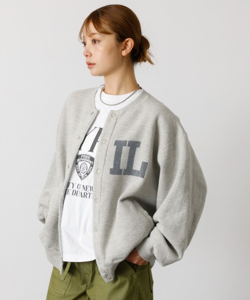 REMI RELIEF（レミレリーフ）の「別注【REMI RELIEF / レミレリーフ】ノンストレス起毛裏毛 スタジアムジャンパー / スウェット スタジャン / SP加工（Tシャツ/カットソー・メンズ・グレー/ブラック・M/L）」の20枚目の写真