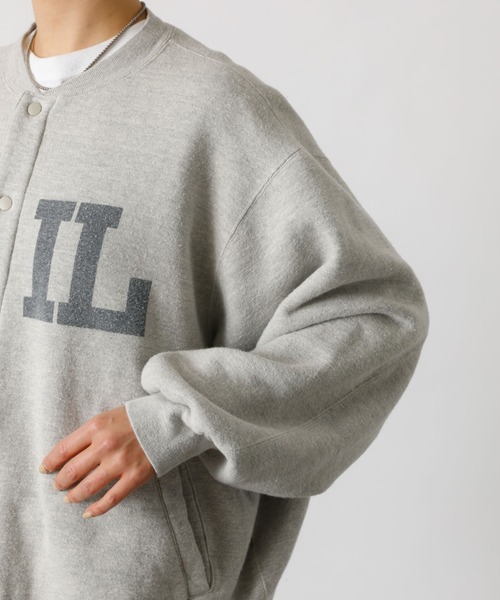 REMI RELIEF（レミレリーフ）の「別注【REMI RELIEF / レミレリーフ】ノンストレス起毛裏毛 スタジアムジャンパー / スウェット スタジャン / SP加工（Tシャツ/カットソー・メンズ・グレー/ブラック・M/L）」の14枚目の写真