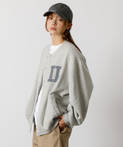 REMI RELIEF（レミレリーフ）の「別注【REMI RELIEF / レミレリーフ】ノンストレス起毛裏毛 スタジアムジャンパー / スウェット スタジャン / SP加工（Tシャツ/カットソー・メンズ・グレー/ブラック・M/L）」の8枚目の写真