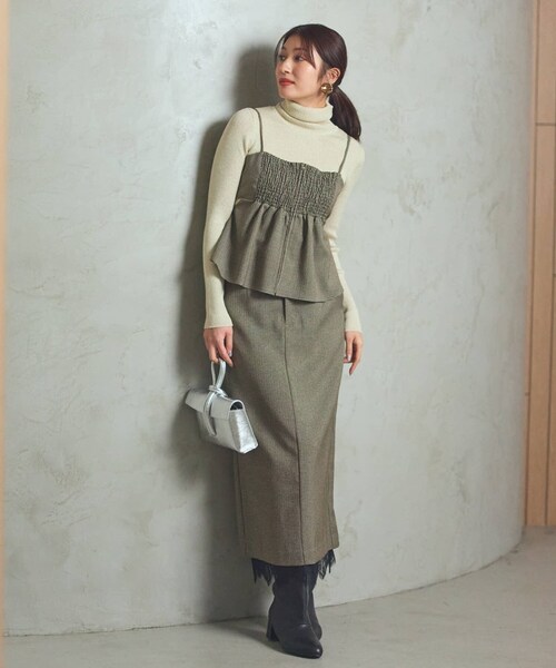 GALLEST（ギャレスト）の「ガンクラブチェックタイトスカート（スカート・レディース・ベージュ系1/ブラック系1・36/38/40）」の19枚目の写真