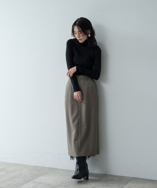 GALLEST（ギャレスト）の「ガンクラブチェックタイトスカート（スカート・レディース・ベージュ系1/ブラック系1・36/38/40）」の17枚目の写真