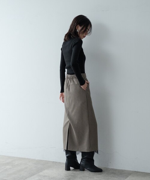 GALLEST（ギャレスト）の「ガンクラブチェックタイトスカート（スカート・レディース・ベージュ系1/ブラック系1・36/38/40）」の16枚目の写真