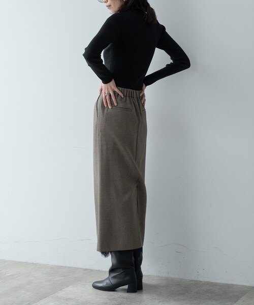 GALLEST（ギャレスト）の「ガンクラブチェックタイトスカート（スカート・レディース・ベージュ系1/ブラック系1・36/38/40）」の14枚目の写真