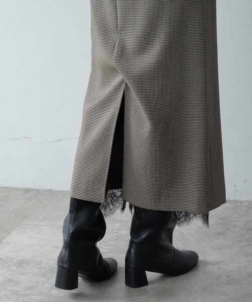 GALLEST（ギャレスト）の「ガンクラブチェックタイトスカート（スカート・レディース・ベージュ系1/ブラック系1・36/38/40）」の11枚目の写真