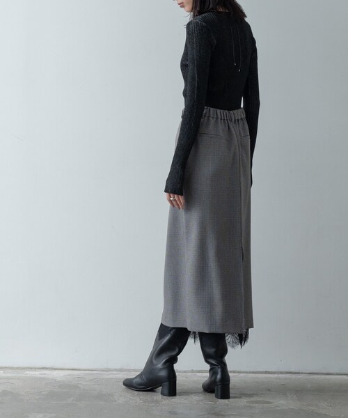 GALLEST（ギャレスト）の「ガンクラブチェックタイトスカート（スカート・レディース・ベージュ系1/ブラック系1・36/38/40）」の7枚目の写真