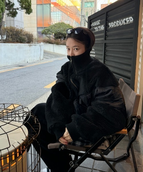 セール】中綿異素材切り替えブルゾン（ブルゾン）｜FAVORITO