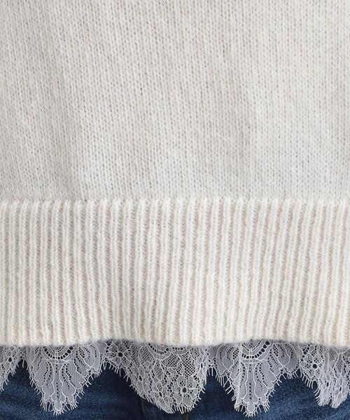 Cutie Blonde（キューティーブロンド）の「【S-LL】インせず着られる 裾レースラメニット（ニット/セーター・レディース・ブルー系その他/ダークグレー/オフホワイト・04/03/02/01）」の14枚目の写真