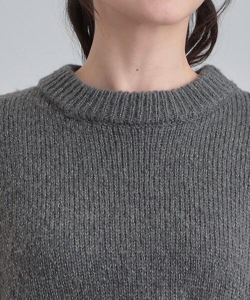 Cutie Blonde（キューティーブロンド）の「【S-LL】インせず着られる 裾レースラメニット（ニット/セーター・レディース・ブルー系その他/ダークグレー/オフホワイト・04/03/02/01）」の4枚目の写真