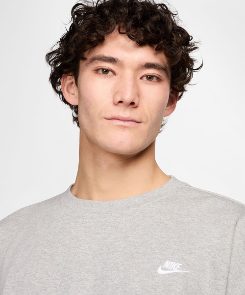 NIKE(ナイキ)の「NIKE ナイキ クラブ FT オーバーサイズ L/S クルー HJ1820(Tシャツ/カットソー・メンズ・グレー/ブラック・M/L)」の7枚目の写真