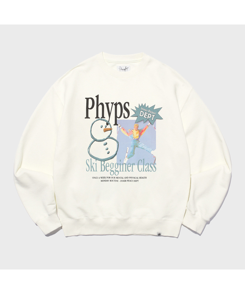 PHYSICAL DEPARTMENT(フィジカル デパートメント)の「スキービギナークラスクルーネック_アイボリー(スウェット・レディース・その他・WS/X-LARGE/LARGE/MEDIUM/SMALL)」の1枚目の写真