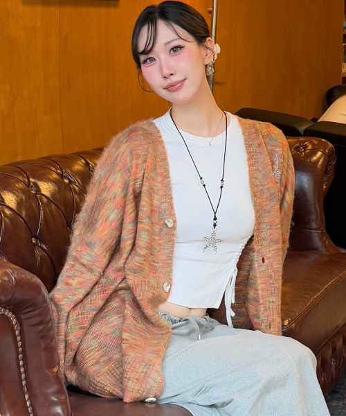 RuNaKi'Hu'(ルナキフ)の「WXK027 フワフワルーズフィットカーディガン (MULTI)(カーディガン/ボレロ・レディース・その他・FREE)」の5枚目の写真