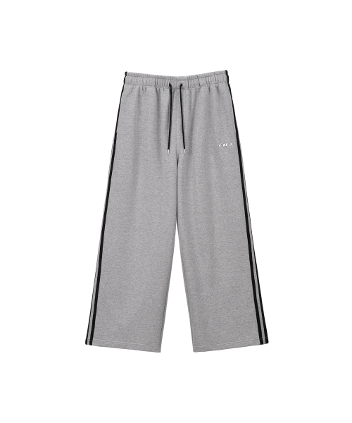 BORN TO WIN（ボーントゥウィン）の「CHROME B TRACK LINE SEMI WIDE PANTS [MELANGE GREY]（スウェットパンツ・メンズ・その他・1/2/3）」の2枚目の写真