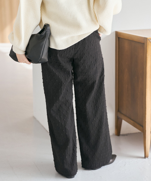 Spick & Span（スピックアンドスパン）の「《WEB限定》ドットジャガードイージーパンツ（その他パンツ・レディース・ホワイト/ブラック・36/38）」の13枚目の写真