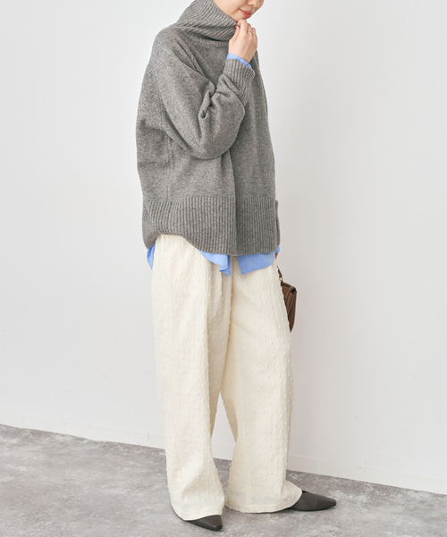 Spick & Span（スピックアンドスパン）の「《WEB限定》ドットジャガードイージーパンツ（その他パンツ・レディース・ホワイト/ブラック・36/38）」の20枚目の写真