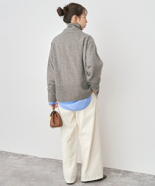 Spick & Span（スピックアンドスパン）の「《WEB限定》ドットジャガードイージーパンツ（その他パンツ・レディース・ホワイト/ブラック・36/38）」の21枚目の写真