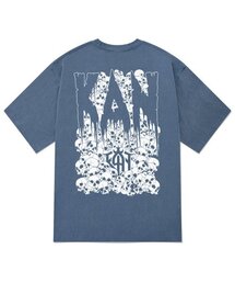 KTPN0093 ダークスカルピグメント半袖Tシャツ - ブルー