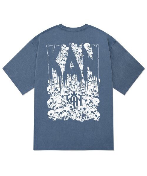 KAN6312(カン6312)の「KTPN0093 ダークスカルピグメント半袖Tシャツ - ブルー(Tシャツ/カットソー・メンズ・その他・MEDIUM/LARGE/X-LARGE)」の1枚目の写真