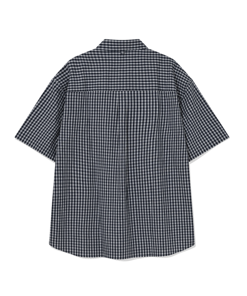 COVERNAT(カバーナット)の「ギンガムハーフシャツ Dark Navy(シャツ/ブラウス・レディース・その他・SMALL/MEDIUM/LARGE/X-LARGE)」の3枚目の写真