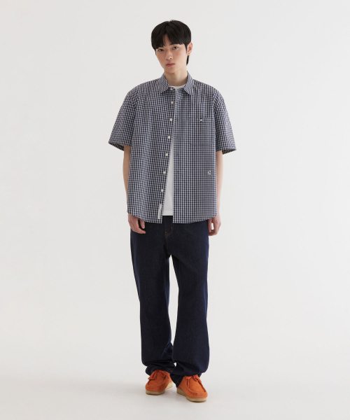 COVERNAT(カバーナット)の「ギンガムハーフシャツ Dark Navy(シャツ/ブラウス・レディース・その他・SMALL/MEDIUM/LARGE/X-LARGE)」の4枚目の写真