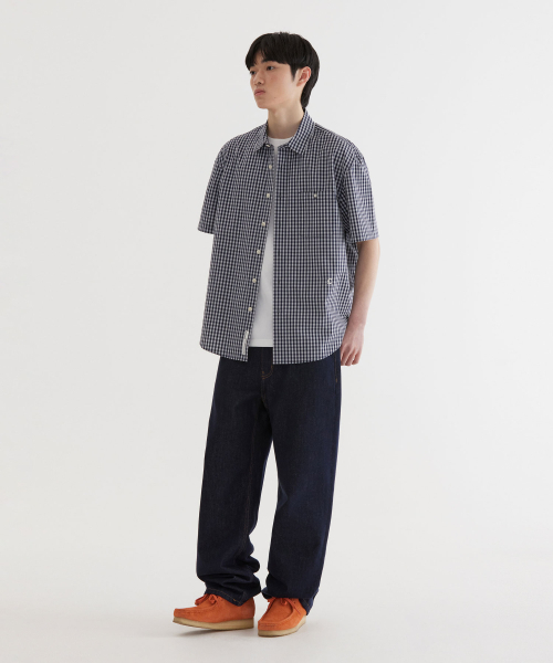 COVERNAT(カバーナット)の「ギンガムハーフシャツ Dark Navy(シャツ/ブラウス・レディース・その他・SMALL/MEDIUM/LARGE/X-LARGE)」の5枚目の写真