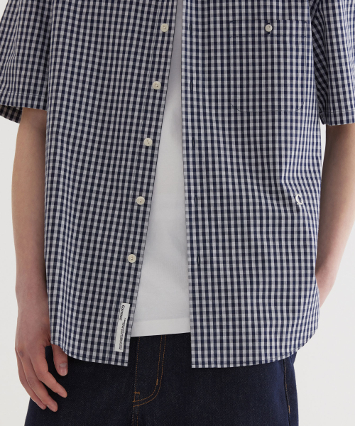 COVERNAT(カバーナット)の「ギンガムハーフシャツ Dark Navy(シャツ/ブラウス・レディース・その他・SMALL/MEDIUM/LARGE/X-LARGE)」の8枚目の写真
