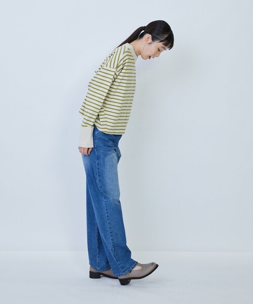 LOISIR(ロワズィール)の「綿麻天竺モックネックショートプルオーバー(Tシャツ/カットソー・レディース・ブルー系その他/グリーン系その他/ブラック・FREE)」の22枚目の写真