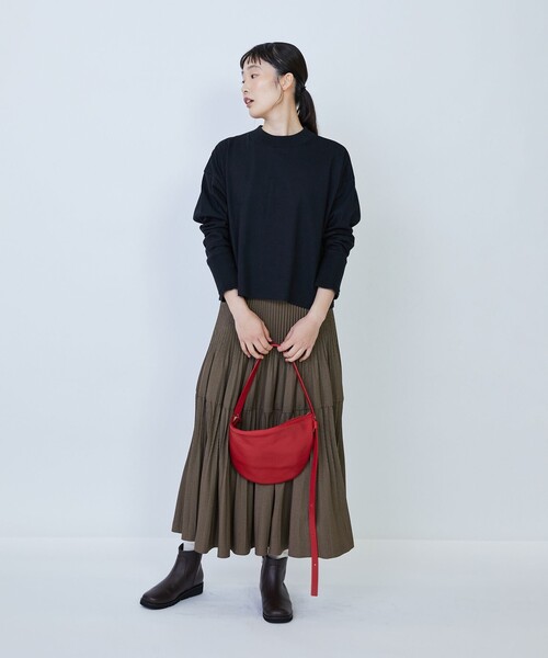 LOISIR(ロワズィール)の「綿麻天竺モックネックショートプルオーバー(Tシャツ/カットソー・レディース・ブルー系その他/グリーン系その他/ブラック・FREE)」の20枚目の写真