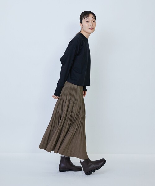 LOISIR(ロワズィール)の「綿麻天竺モックネックショートプルオーバー(Tシャツ/カットソー・レディース・ブルー系その他/グリーン系その他/ブラック・FREE)」の15枚目の写真