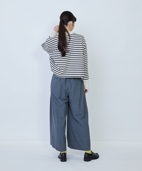 LOISIR(ロワズィール)の「綿麻天竺モックネックショートプルオーバー(Tシャツ/カットソー・レディース・ブルー系その他/グリーン系その他/ブラック・FREE)」の10枚目の写真