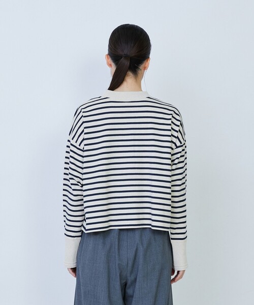 LOISIR(ロワズィール)の「綿麻天竺モックネックショートプルオーバー(Tシャツ/カットソー・レディース・ブルー系その他/グリーン系その他/ブラック・FREE)」の13枚目の写真