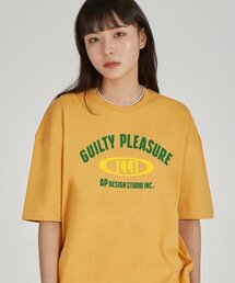 ギルティプレジャー ラウンドネック 15番手コットン 半袖Tシャツ_チェダー