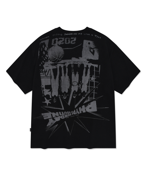 PHYSICAL DEPARTMENT(フィジカル デパートメント)の「カートゥーンバスケットボール半袖Tシャツブラック(Tシャツ/カットソー・レディース・その他・LARGE/MEDIUM/SMALL/X-LARGE)」の2枚目の写真