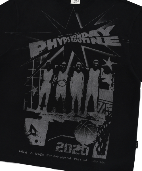 PHYSICAL DEPARTMENT(フィジカル デパートメント)の「カートゥーンバスケットボール半袖Tシャツブラック(Tシャツ/カットソー・レディース・その他・LARGE/MEDIUM/SMALL/X-LARGE)」の4枚目の写真