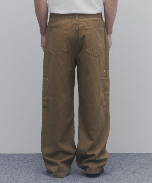 And Again（アンドアゲイン）の「コットンワイドパッチポケットパンツ（ダークベージュ）（その他パンツ・メンズ・その他・SMALL/MEDIUM/LARGE）」の3枚目の写真