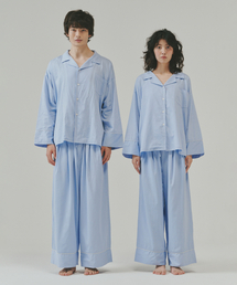 OGGITT（オキット）の「（uni）ドミトリーパイプパジャマライトブルー（ルームウェア/パジャマ）」