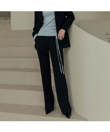 Deva Wool Slim Slacks _ Black