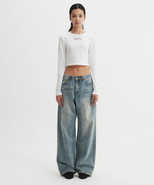 DNSR WOMEN(ディーエヌエスアールウーマン)の「デアデビル クロップ ロングスリーブ ホワイト(Tシャツ/カットソー・レディース・その他・SMALL/MEDIUM)」の2枚目の写真