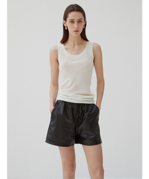 VERDEMAR（ベルデマール）の「Italian nappa Lambskin Banding Shorts（その他パンツ・レディース・その他・FREE）」の3枚目の写真