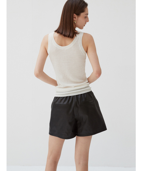 VERDEMAR（ベルデマール）の「Italian nappa Lambskin Banding Shorts（その他パンツ・レディース・その他・FREE）」の4枚目の写真