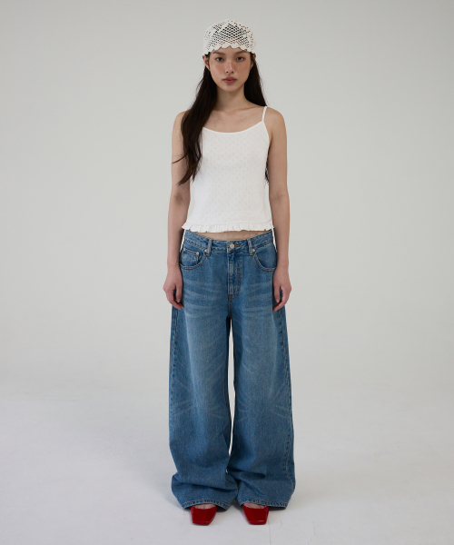 AOPT(アオプト)の「HEART PUNCH RUFFLE CAMI TOP - WHITE(Tシャツ/カットソー・レディース・その他・SMALL/MEDIUM)」の3枚目の写真