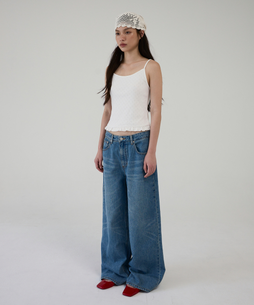 AOPT(アオプト)の「HEART PUNCH RUFFLE CAMI TOP - WHITE(Tシャツ/カットソー・レディース・その他・SMALL/MEDIUM)」の4枚目の写真