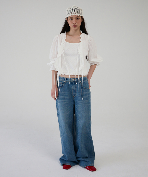 AOPT(アオプト)の「HEART PUNCH RUFFLE CAMI TOP - WHITE(Tシャツ/カットソー・レディース・その他・SMALL/MEDIUM)」の8枚目の写真