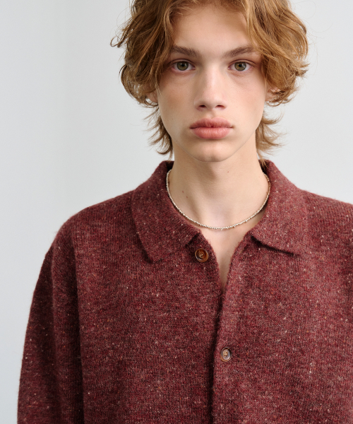 NOUN(ノウン)の「nep yarn collar cardigan (wine)(カーディガン/ボレロ・メンズ・その他・1/2)」の8枚目の写真