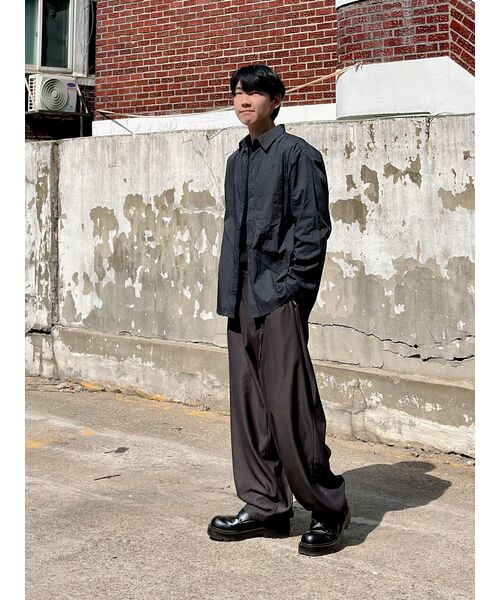 NONBLANK（ノンブランク）の「ウィンドブレーカーシャツ_ダークグレー（シャツ/ブラウス・レディース・その他・MEDIUM/LARGE/X-LARGE）」の4枚目の写真